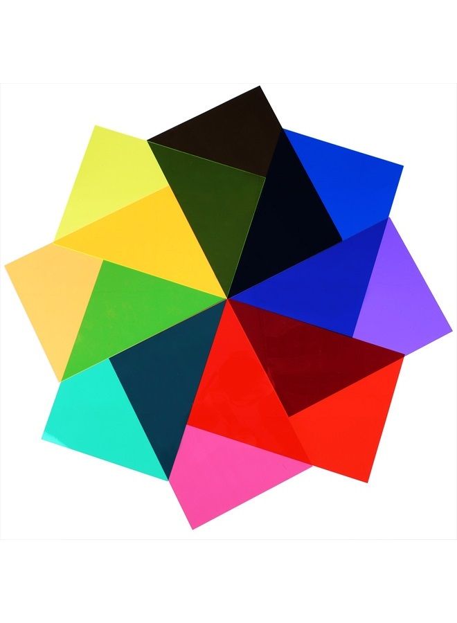 eBoot eBoot 9 Pieces Gel Filter Transparent Color Film Plastic Sheets Correction Gel Light Filter, 11.7 by 8.3 Inches, 9 Colors  - Image 2