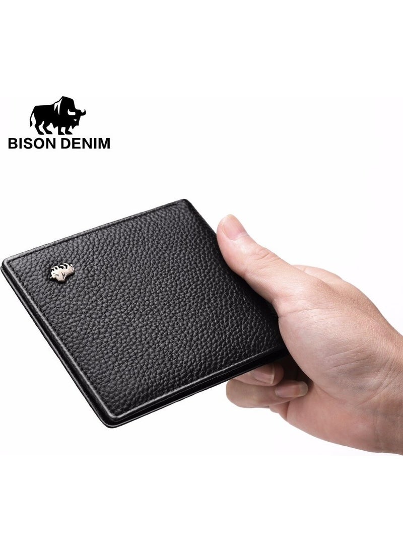 Bison Denim Handmade Men's Thin Leather Italian Card Holder Wallet  - Image 2