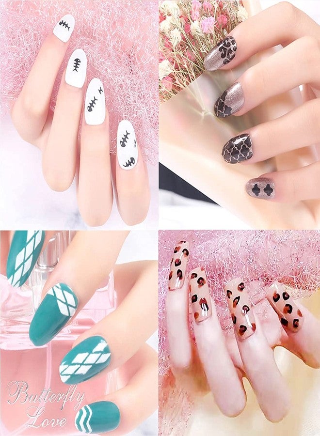 ASVNRES MONIKA Nail Vinyls Art Stencil Set, 144 Pieces 72 Designs French Tip Guides, Holographic Acrylic Hollow Stickers DIY Manicure Decor Supplies (24Large Sheets), Assorted, 24 Count (Pack of 1) - Image 5