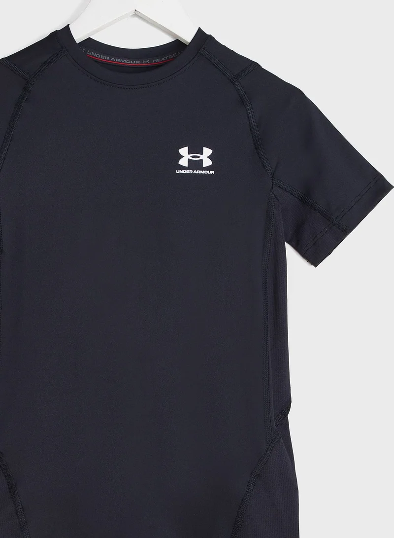 UNDER ARMOUR Boys' HeatGear Armour Fitted T-shirt