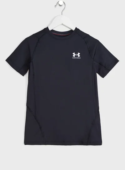 UNDER ARMOUR Boys' HeatGear Armour Fitted T-shirt