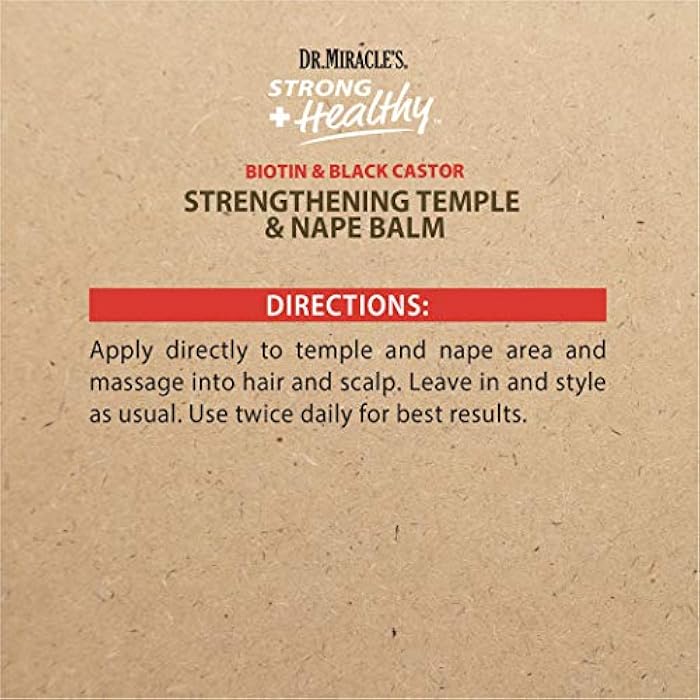 Dr. Miracle's Strong & Healthy Temple & Nape Balm. Contains Aloe Vera and Black Castor Oil for length retention and growth 6oz - Image 4