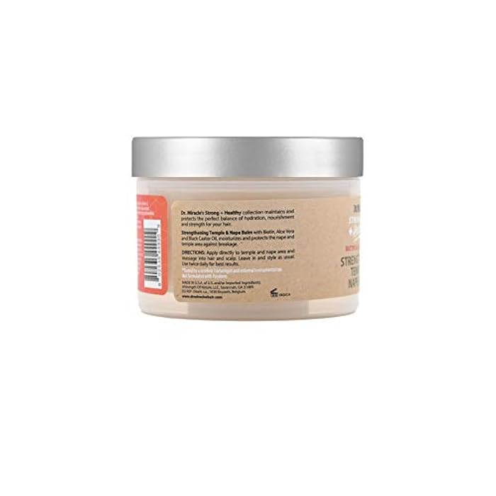Dr. Miracle's Strong & Healthy Temple & Nape Balm. Contains Aloe Vera and Black Castor Oil for length retention and growth 6oz - Image 3