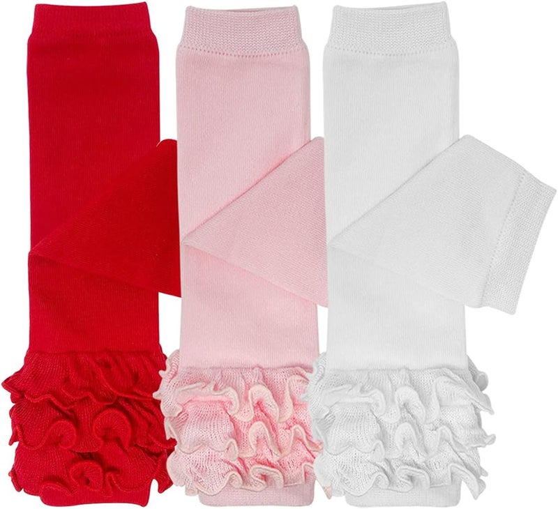 Bowbear 3 Pair Cheerful Ruffles Baby Leg Warmers - Image 1