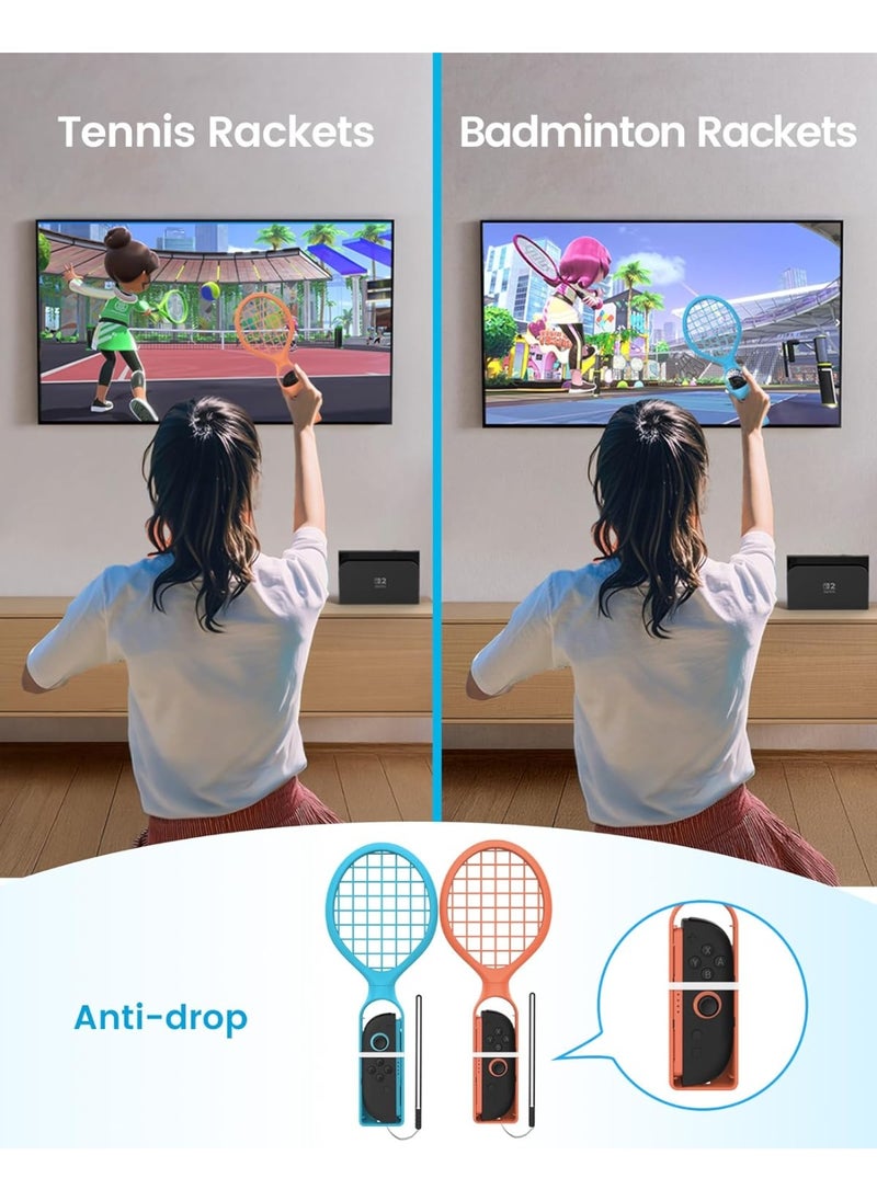 Transnovo 12 in 1 Switch 2 Sports Accessories Bundle 2025 Compatible with Nintendo Switch 1/Switch OLED/Switch 2 Wii Sports Games, Family Party Accessories Kit for Joycon Controllers - With Carry Bag  - Image 3