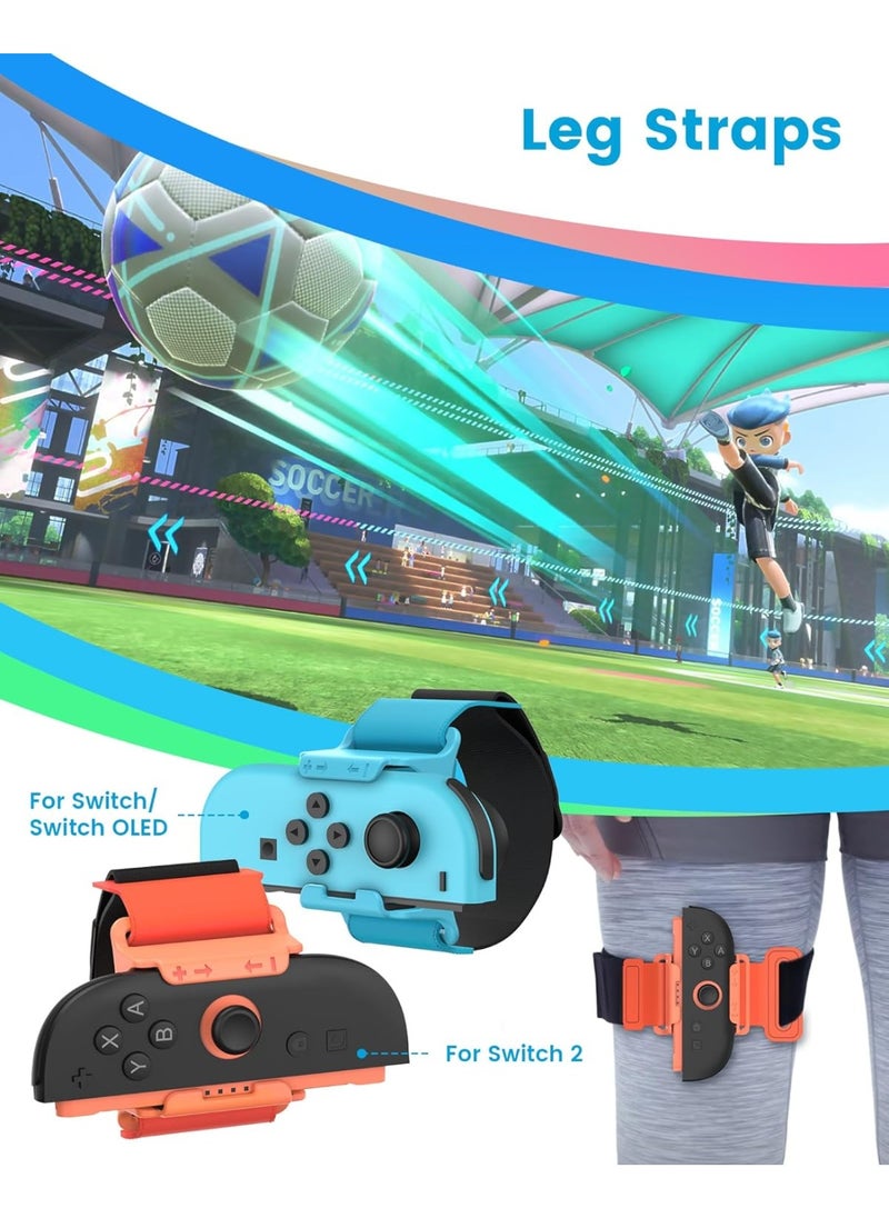 Transnovo 12 in 1 Switch 2 Sports Accessories Bundle 2025 Compatible with Nintendo Switch 1/Switch OLED/Switch 2 Wii Sports Games, Family Party Accessories Kit for Joycon Controllers - With Carry Bag  - Image 5