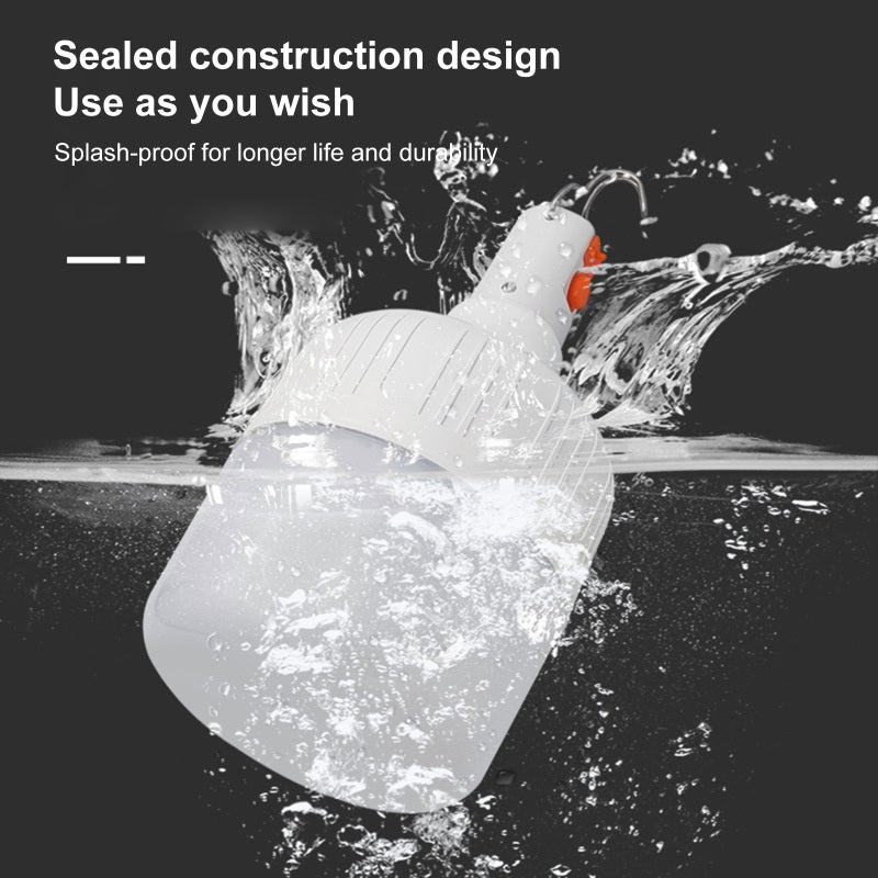 Rechargeable LED Bulb: 200W Energy Efficient USB Charging Bulb - Portable Durable Night Market Light for Outdoor Home Emergency Street Stall Use - Image 2