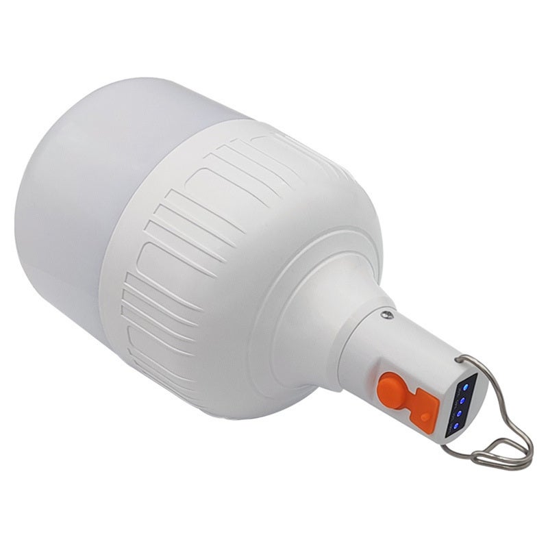 Rechargeable LED Bulb: 200W Energy Efficient USB Charging Bulb - Portable Durable Night Market Light for Outdoor Home Emergency Street Stall Use - Image 1