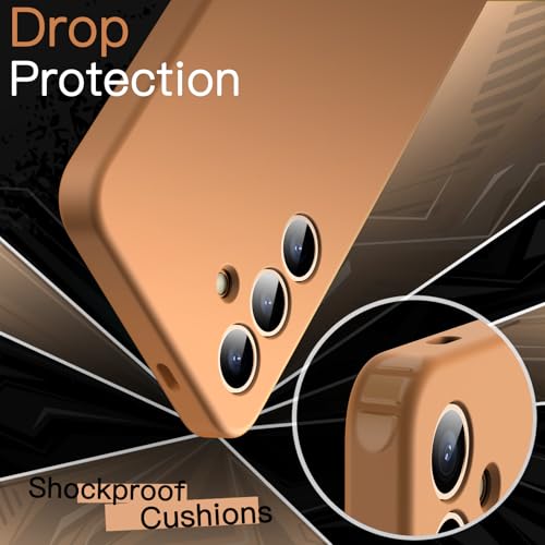 JETech Slim Fit Case for Samsung Galaxy S24 5G, Camera Lens Full Protection, Soft TPU Thin Protective Phone Cover with Matte Finish, Shockproof (Sandstone Orange) - Image 4
