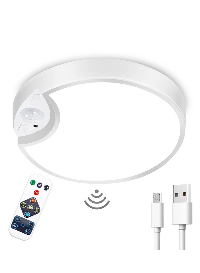 Motion Sensor Light, Rechargeable LED Ceiling Light, LED Closet Lights with USB Cable, Human Induction Auto Sleep Smart Sensor Light Indoor/Outdoor for Closet Stairs Porch Hallway Pantry Wall - Image 1