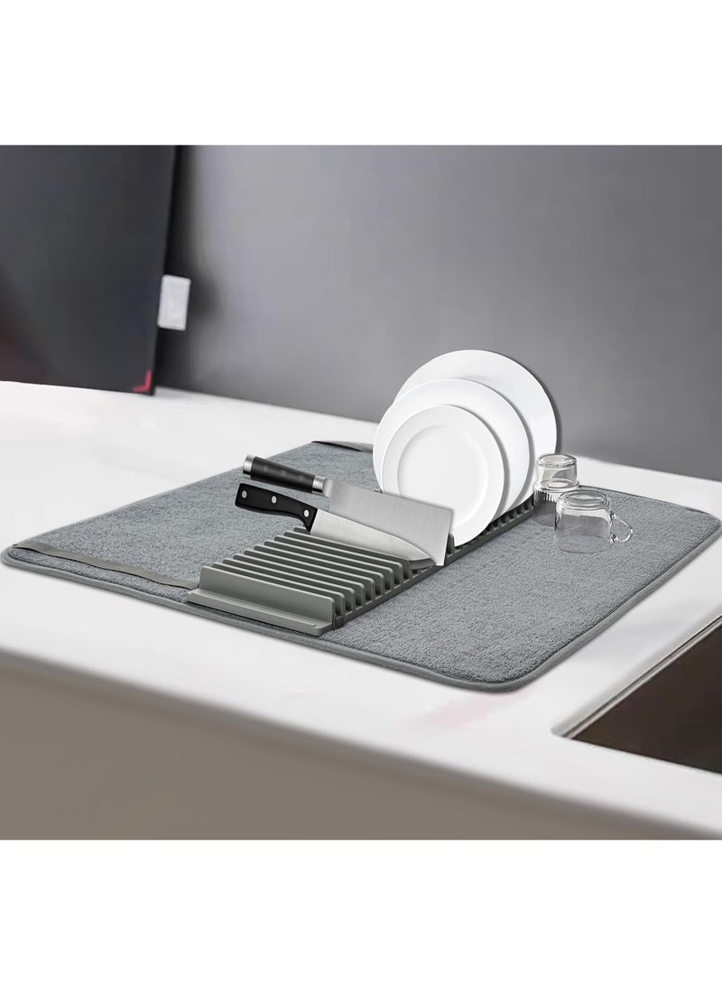 NAMA 58×45.5cm-Mat Colander, Dish Drying Rack Mat, Dish Colander, Dish Colander, Dish Colander, Grey - Image 2