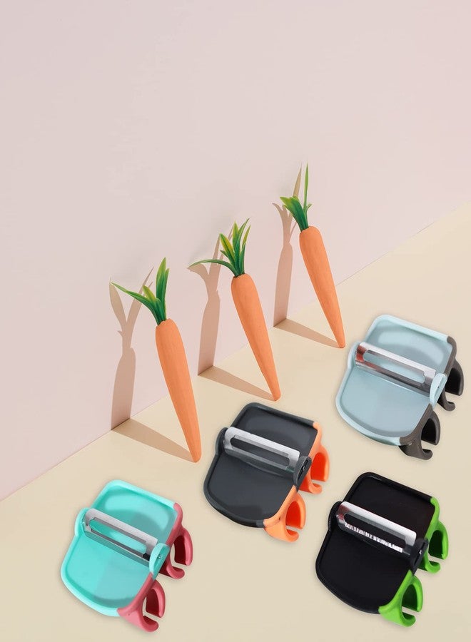 Consio 4Pcs Palm Fruit Peeler, Silicone Finger Grips Peeler, Finger Potato Peeler, Hand Vegetable Peeler with Comfortable Rubber Finger Grip for Pumpkin Carrot Cucumber Potato Peeling - Image 5