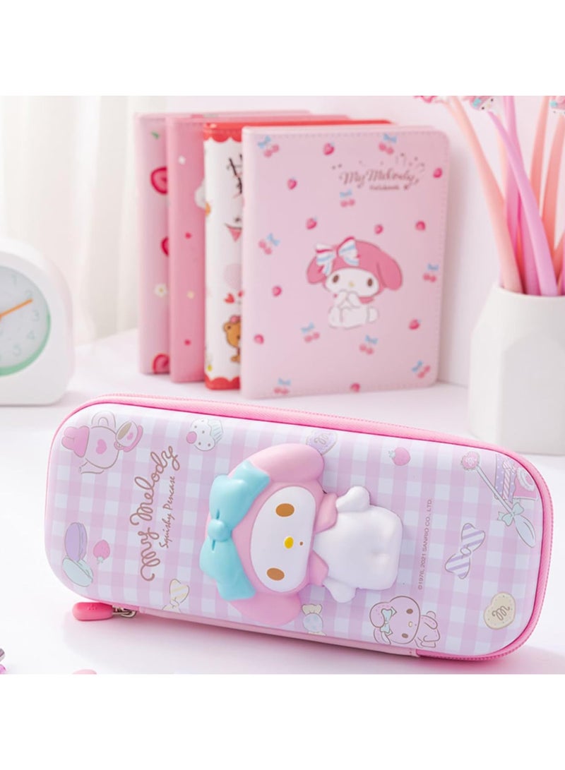 AUTOYSUR Pencil Case,pen storage box 3D stereo cartoon cute pencil case and pencil cap great gift for girls and boys (Melody) - Image 4