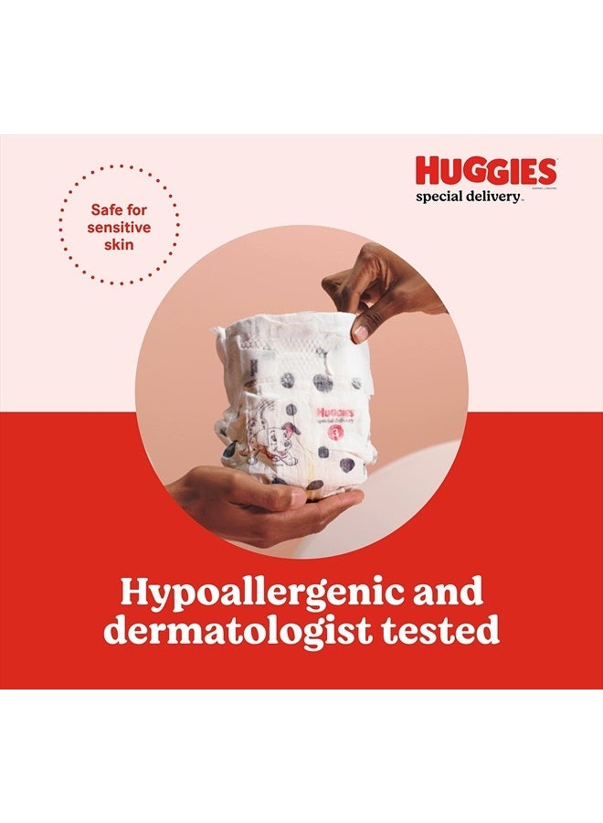 Huggies Special Delivery Hypoallergenic Baby Diapers Size Newborn (up to 10 lbs), 132 Ct, Fragrance Free, Safe for Sensitive Skin