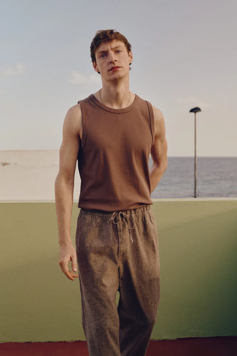 H&M Regular Fit Linen-blend trousers