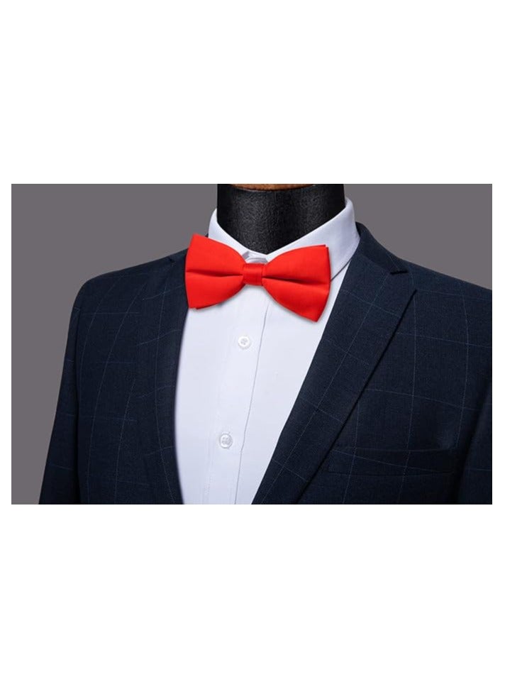 Pre-Tied Bow Tie Satin Solid Bowtie Adjustable Tuxedo Bowties for Men and Boys - Image 4