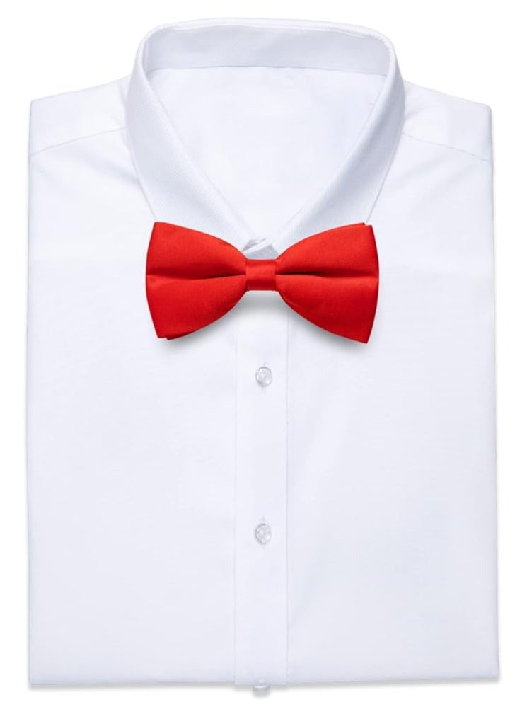 Pre-Tied Bow Tie Satin Solid Bowtie Adjustable Tuxedo Bowties for Men and Boys - Image 5