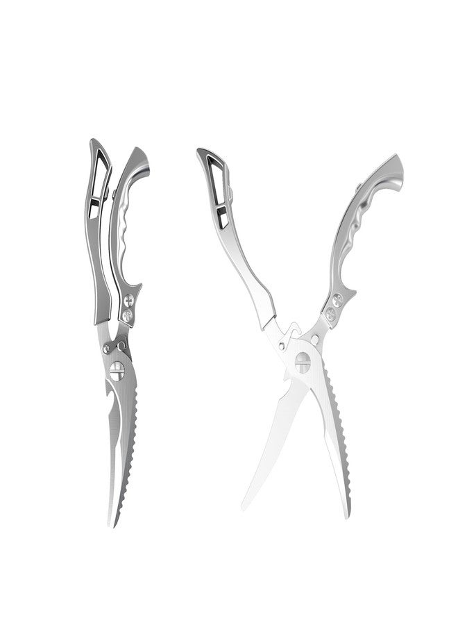 Senda Heavy Duty Stainless Steel Kitchen Scissors, Multi-functional Poultry Shears, Ultra Sharp Easy to Clean Meat Scissors for Chicken, Bone, Meat, Fish, Vegetables & Fruits (A) - Image 1
