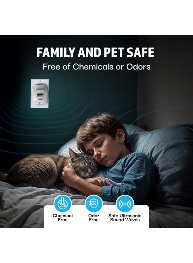 Bell Howell مجموعة طارد الحشرات بالموجات فوق الصوتية من بيل + هاول (عبوة من 4) ، طارد الحشرات بالموجات فوق الصوتية ، طارد الحشرات للمنزل ، غرفة النوم ، المكتب ، المطبخ ، المستودع ، الفندق - Image 3