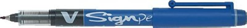 PILOT 301101203 V Sign Pen Liquid Ink 2.0 Mm Tip - Blue - Pack Of 12 - Image 2