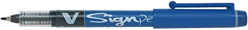 PILOT 301101203 V Sign Pen Liquid Ink 2.0 Mm Tip - Blue - Pack Of 12 - Image 1
