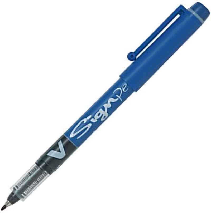 PILOT 301101203 V Sign Pen Liquid Ink 2.0 Mm Tip - Blue - Pack Of 12 - Image 3