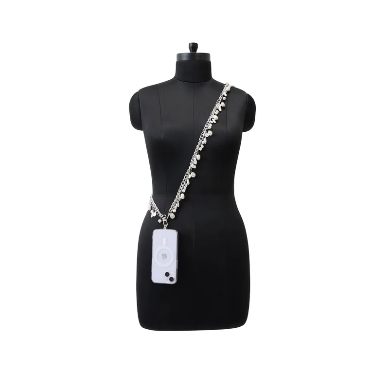 Anaar Anaar Luna Dazzler Mobile Chain with Baroque Pearls & Vintage Silver Coins