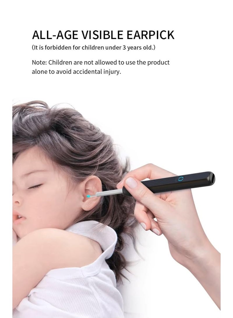Wireless Ear Wax Removal Tool with 1296P HD Wi-Fi Endoscope Camera, LED Light, Silicone Scoops & Ear Spoons for iPhone/Android - Image 5