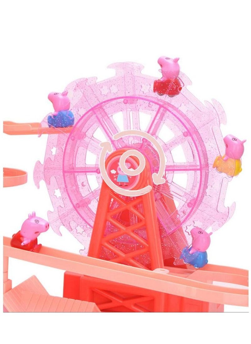 Ferris wheel amusement park electric track piggy play slide