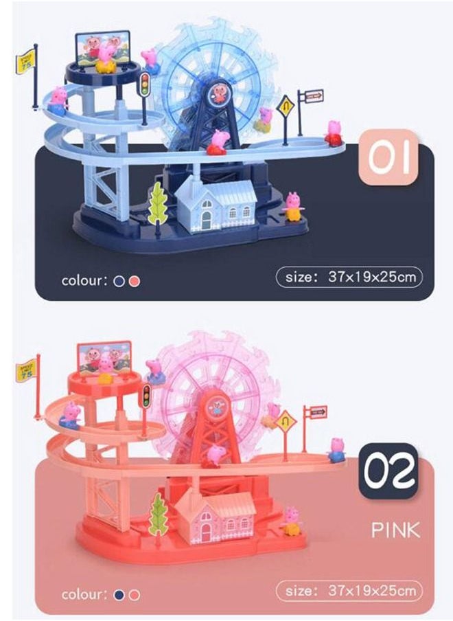Ferris wheel amusement park electric track piggy play slide