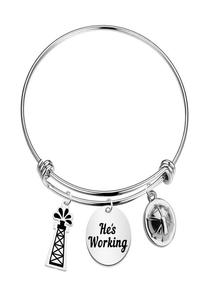 FAADBUK Oil Worker Appreciation Gift Oilfield Worker Safety Gift Oil Worker Bracelet for Pipeliner Wife Girlfriend (Oil Worker Bracelet) - Image 1