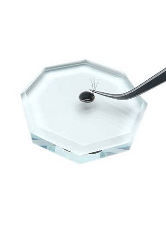 Alluring Crystal Glue Pallet Holder Glass Adhesive Stand For Eyelash Extension Hexagon Shape (Qty: 1 Piece) - Image 2