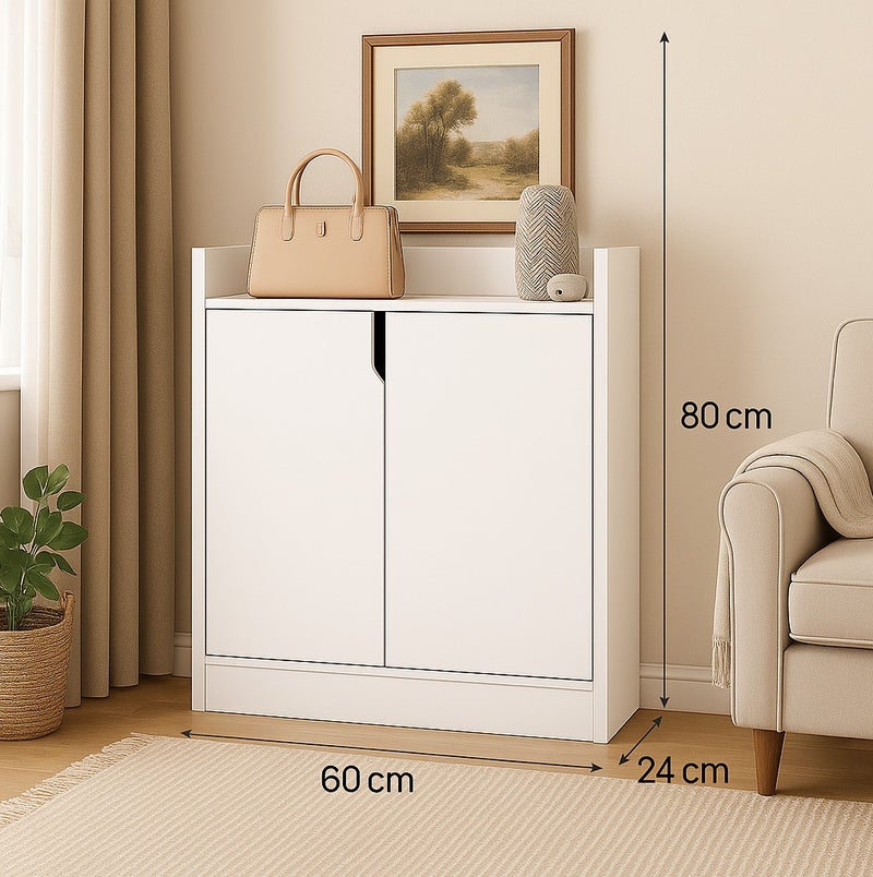 Y&D Shoes Cabinet Household Door Storage Dustproof Simple Shoes Shelf Multi-layer Economic Non-solid Wood Dormitory Rack Shoes Shelf White - Image 5