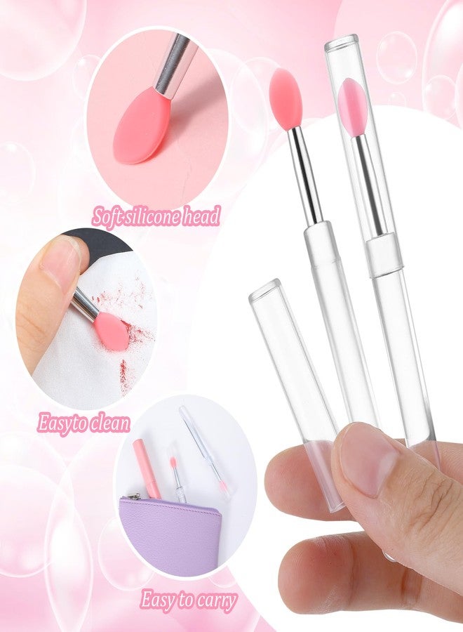 ValueBargain 20Pc Lip Mask Applicator, Silicone Lip Applicators with Caps, Portable Reusable Makeup Tools for Lipstick Gloss & Eyeshadow - Image 3