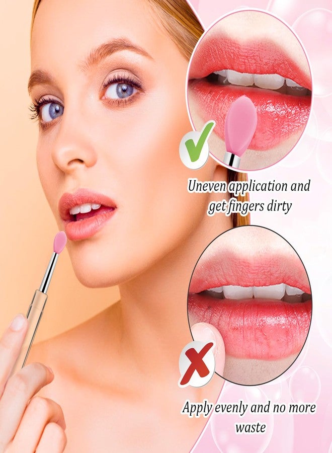 ValueBargain 20Pc Lip Mask Applicator, Silicone Lip Applicators with Caps, Portable Reusable Makeup Tools for Lipstick Gloss & Eyeshadow - Image 4