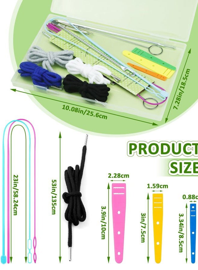 FIVEIZERO Drawstring Threader Tool Set - Loop Turner Sewing Tool for Easy Hoodie, Jacket and Pants Threading,Bodkin Sewing Tools for Drawstrings-4 Cords - Image 4
