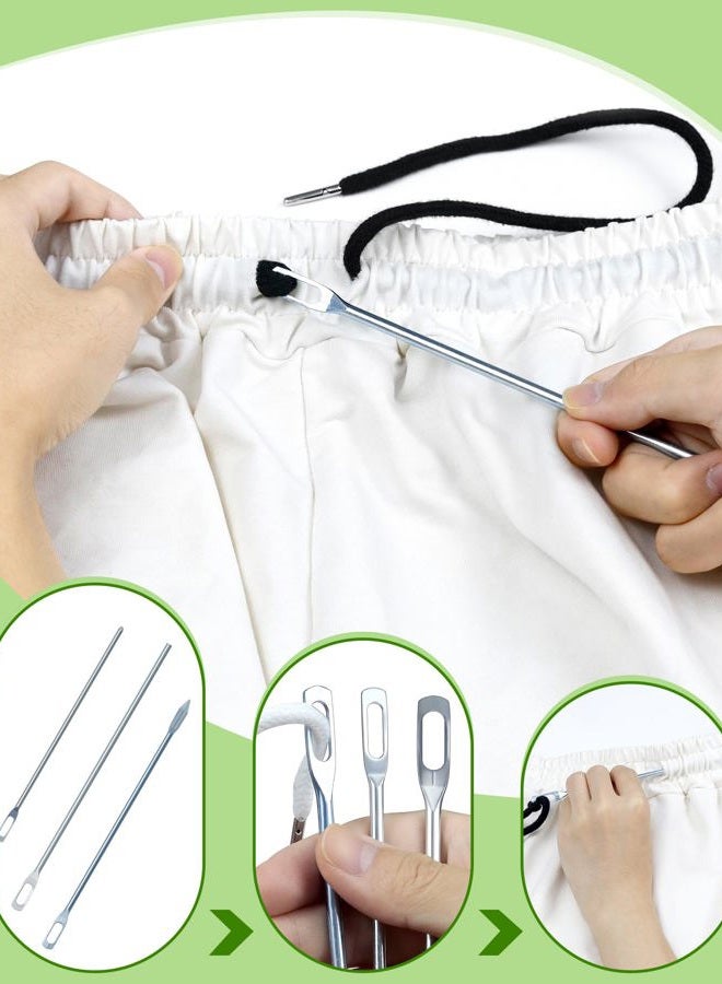 FIVEIZERO Drawstring Threader Tool Set - Loop Turner Sewing Tool for Easy Hoodie, Jacket and Pants Threading,Bodkin Sewing Tools for Drawstrings-4 Cords - Image 3