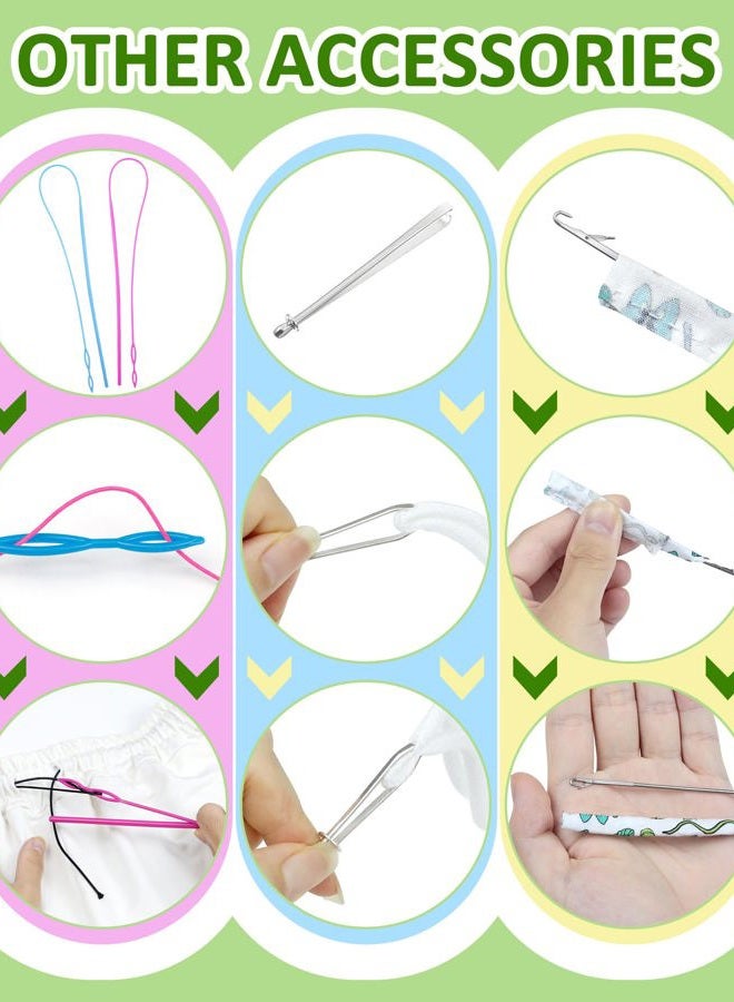 FIVEIZERO Drawstring Threader Tool Set - Loop Turner Sewing Tool for Easy Hoodie, Jacket and Pants Threading,Bodkin Sewing Tools for Drawstrings-4 Cords - Image 5