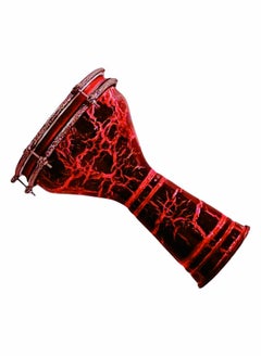 Lightweight Aluminum Turkish Tabla Darbuka Doumbek Drum 5 Pins with 20 cm Plastic Drumhead - Electric Red