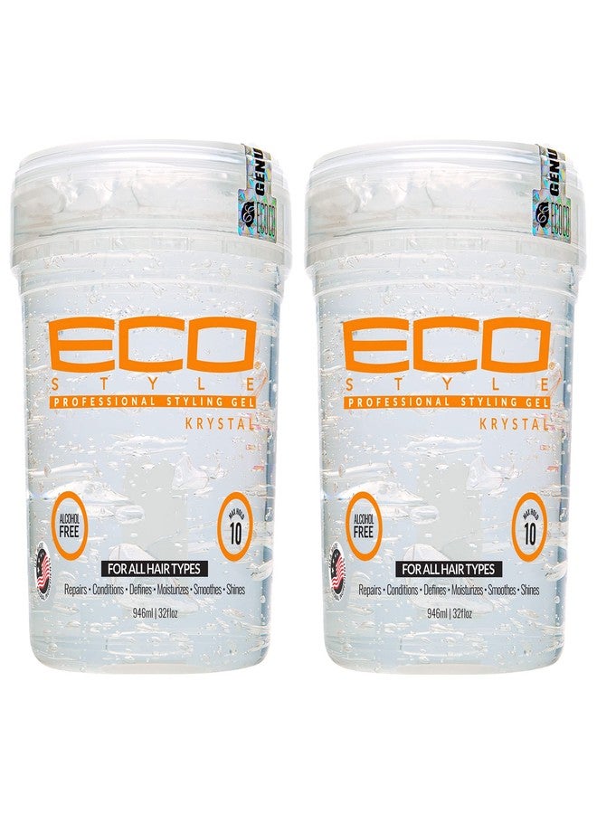 Eco Style Professional Styling Krystal Hair Gel, 32 oz (Pack of 2)