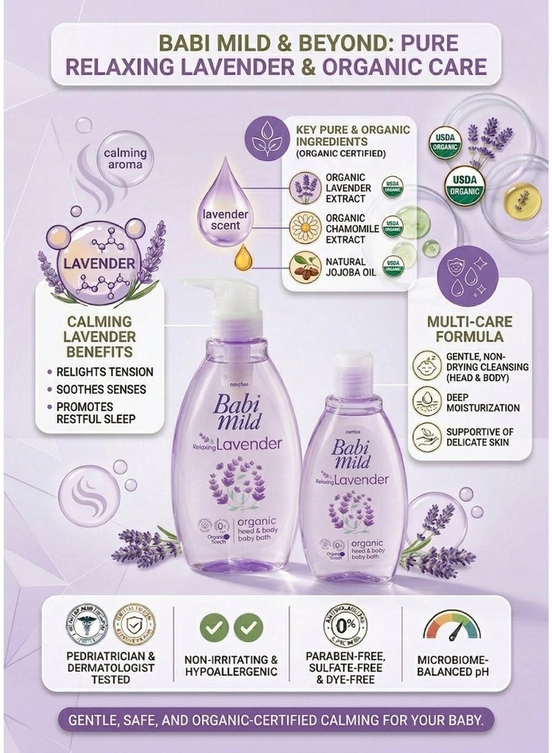 BABIMILD Babi Mild - Relaxing Lavender | Head & Body Baby Bath 180ml - Image 2