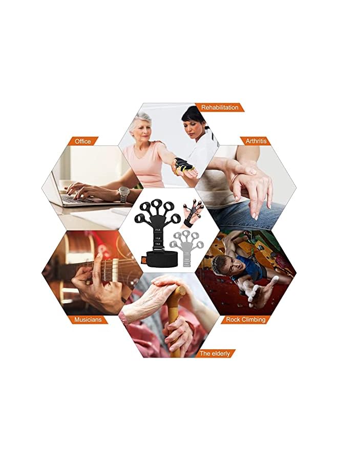 S-TOP Hand Grip Strengthener - Adjustable Finger Exerciser and Finger Stretcher - Grip Strength Trainer for Hand Therapy, Rock Climbing - Relieve Pain for Arthritis, Carpal Tunnel, Rehabilitation. - Image 2