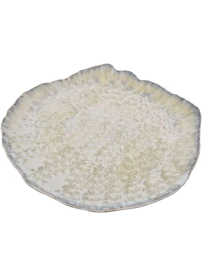 Rosa By Fathy Mahmoud Gopy Reef Porcelain Dinner Plate With Durable Material For Home ‎31.9 x 31 x 4.3 cm; 500 g