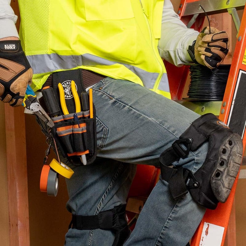 Klein Tools 5240 Tool Pouch, Tradesman Pro Maintenance Tool Pouch with 9 Pockets, Tape Thong, 2-Inch Tunnel Loop, Great Electrician Holster - Image 5