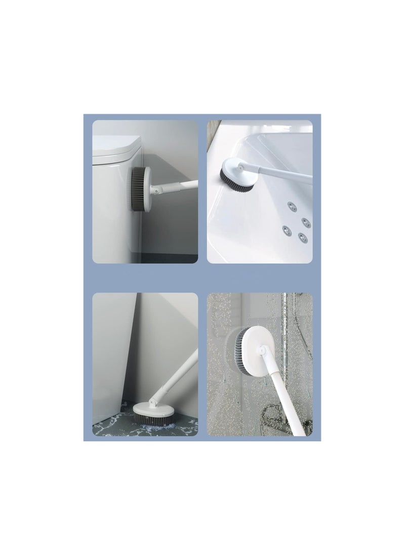 Hawaii Toilet Brush and Holder Set Bathroom Brush & Silicone Toilet Bowl Brush Set No Scratch No-Slip Handle Toilet Cleaner Brush Wall Mount & Freestanding  - Image 3