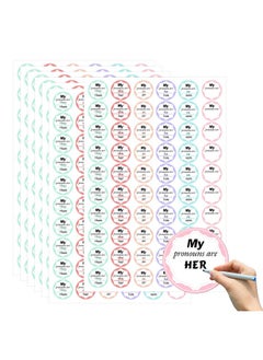 Well Tile 600 Pcs Pronoun Stickers My Pronoun Are Labels Pronouns Name Badges Stickers 1 Inch They Them Gender Identity Labels He Him She Her Name Tag Stickers For Kids Boys Girls Party Conference Planner  - Image 1