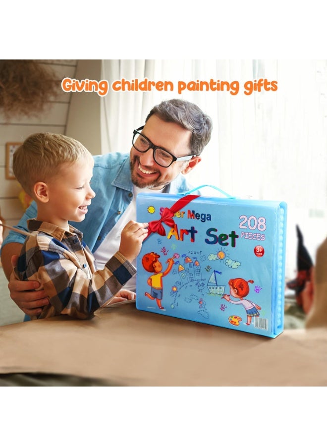 سوبر ميجا حقيبة أدوات رسم 208 قطعة – للأطفال والهواة - Image 3