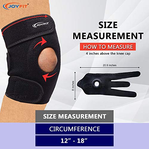 Joyfit Knee Cap pair for Knee Pain, Gym, Sports, Running Knee Support (Black) - Image 3