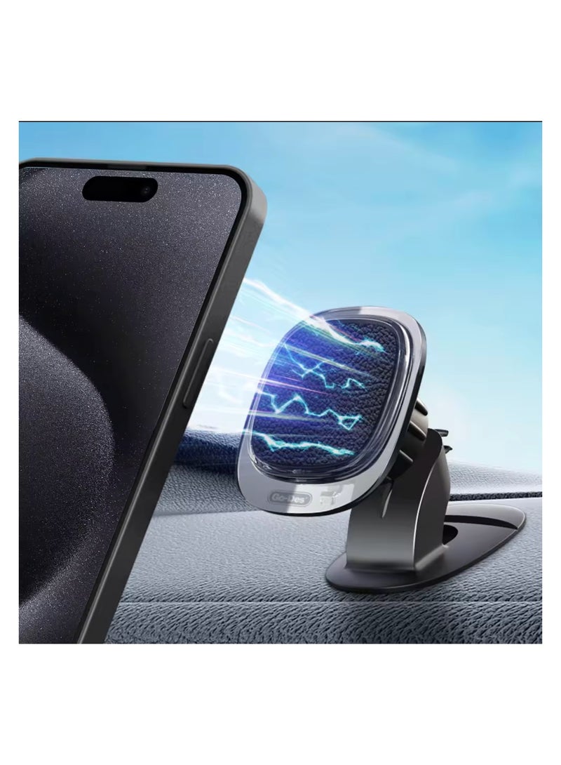 DELONE حامل الهاتف المغناطيسي للسيارة ديلون: شفاف، تركيب متعدد الاستخدامات للوحة القيادة أو الكونسول - Image 4