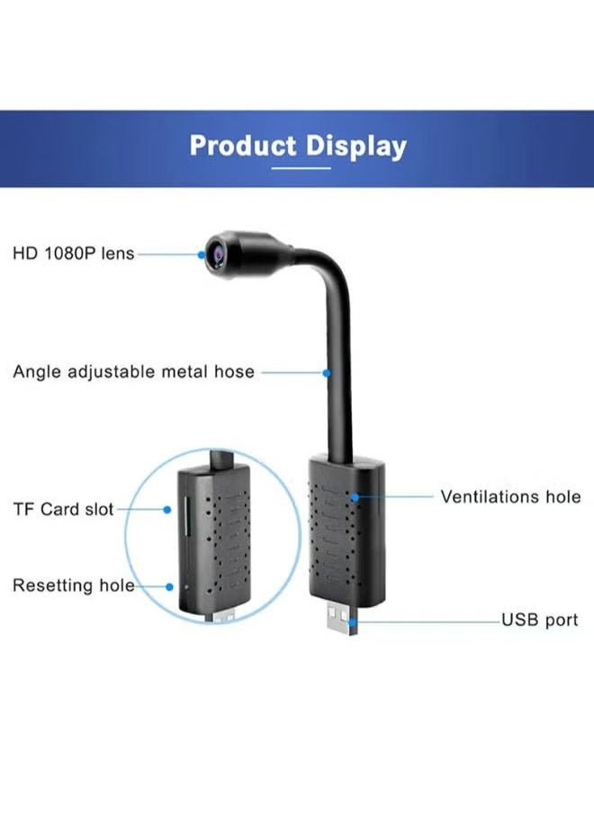 Generic Full HD 4K 1080P USB Wifi Mini Camera WiFi Camera Wireless USB Plug Small Security Camera 1080P HD Motion Detection Monitor for Home Office Indoor  - Image 2
